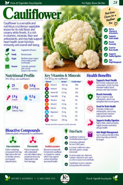Cauliflower sample page